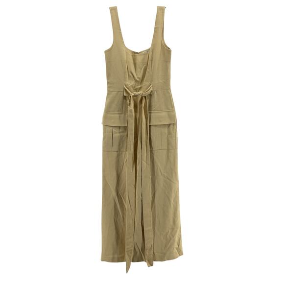 Usisi Sister Dresses & Skirts - Usisi Sister 'Leah' Yellow Cotton Tie-Detailed Gauze Midi Dress Size XS